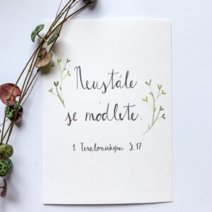 Kartička Neustále se modlete