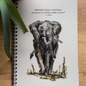 Kroužkový sešit Slon