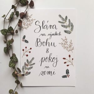 Vánoční přání Sláva na výsostech Bohu